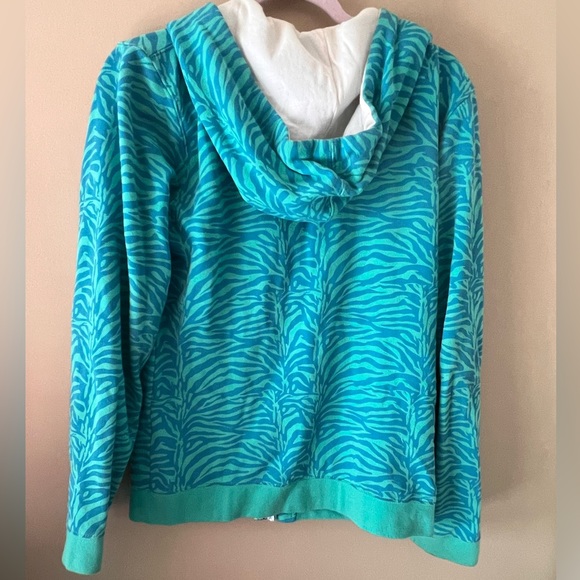 Zebra print blue DVS zip up hoodie - Picture 4 of 4